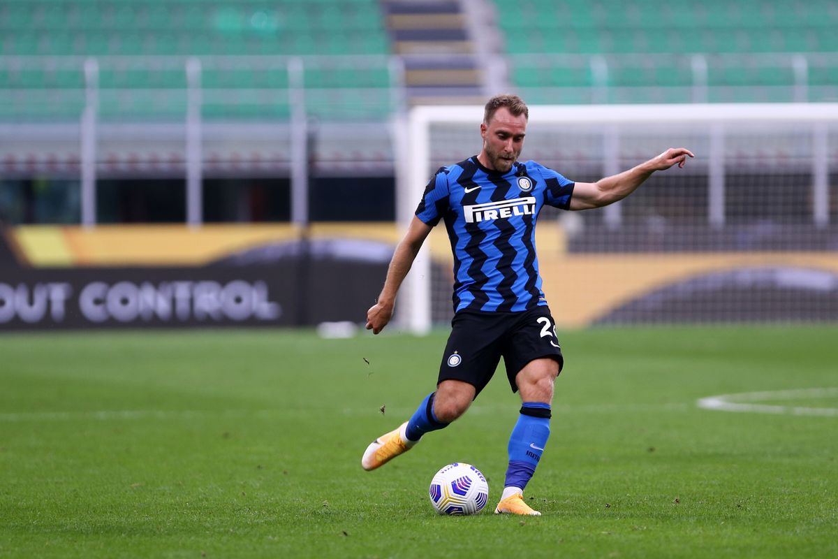 STADIO GIUSEPPE MEAZZA, MILANO, ITALY - 2020/09/19: Christian Eriksen of FC Internazionale in action during the friendly match between FC Internazionale and Pisa Sc. . Fc Internazionale wins 7-0 over Pisa Ac. (Photo by Marco Canoniero/LightRocket via Getty Images)