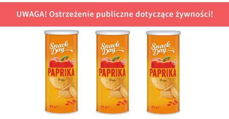 GIS: chipsy Snack Day dostępne w Lidlu wycofane ze sprzedaży. Produkt zawiera dwutlenek siarki