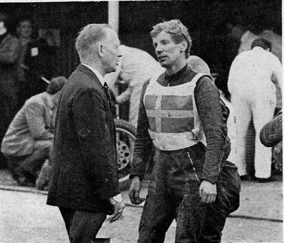 Pomysłodawca mistrzostw świata par Carl Gustaw Ringblom w rozmowie ze swoim asem Fundinem. Koniec lat 60-tych