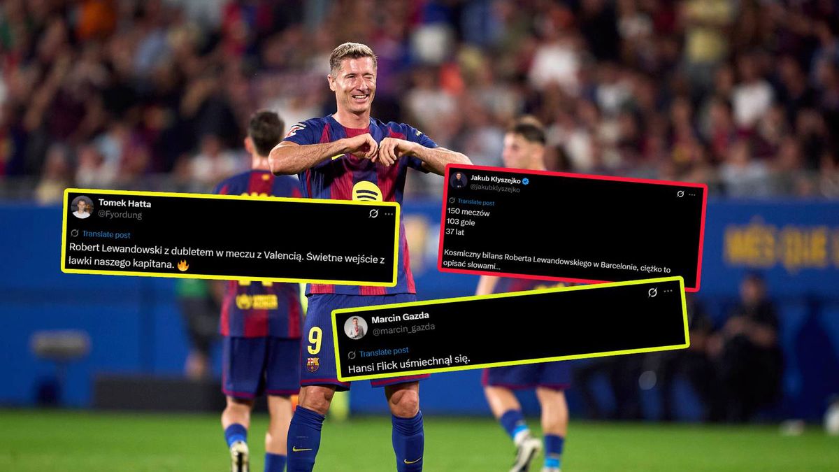 Getty Images / Quality Sport Images/x.com / Robert Lewandowski i wpisy ekspertów z serwisu X