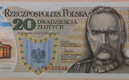 Pierwszy polski banknot z polimeru