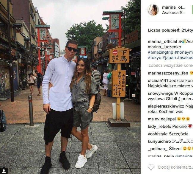 Marina i Wojtek Szczęsny w Japonii