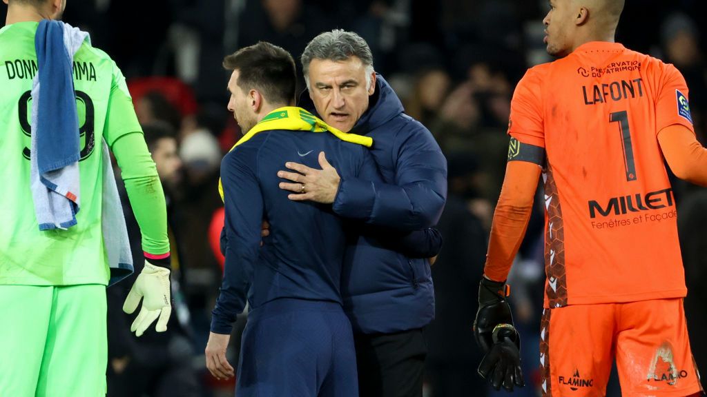 Getty Images /  Jean Catuffe / Na zdjęciu: Christophe Galtier i Leo Messi