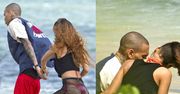 Zakochana Rihanna z Chrisem na plaży! (ZDJĘCIA)