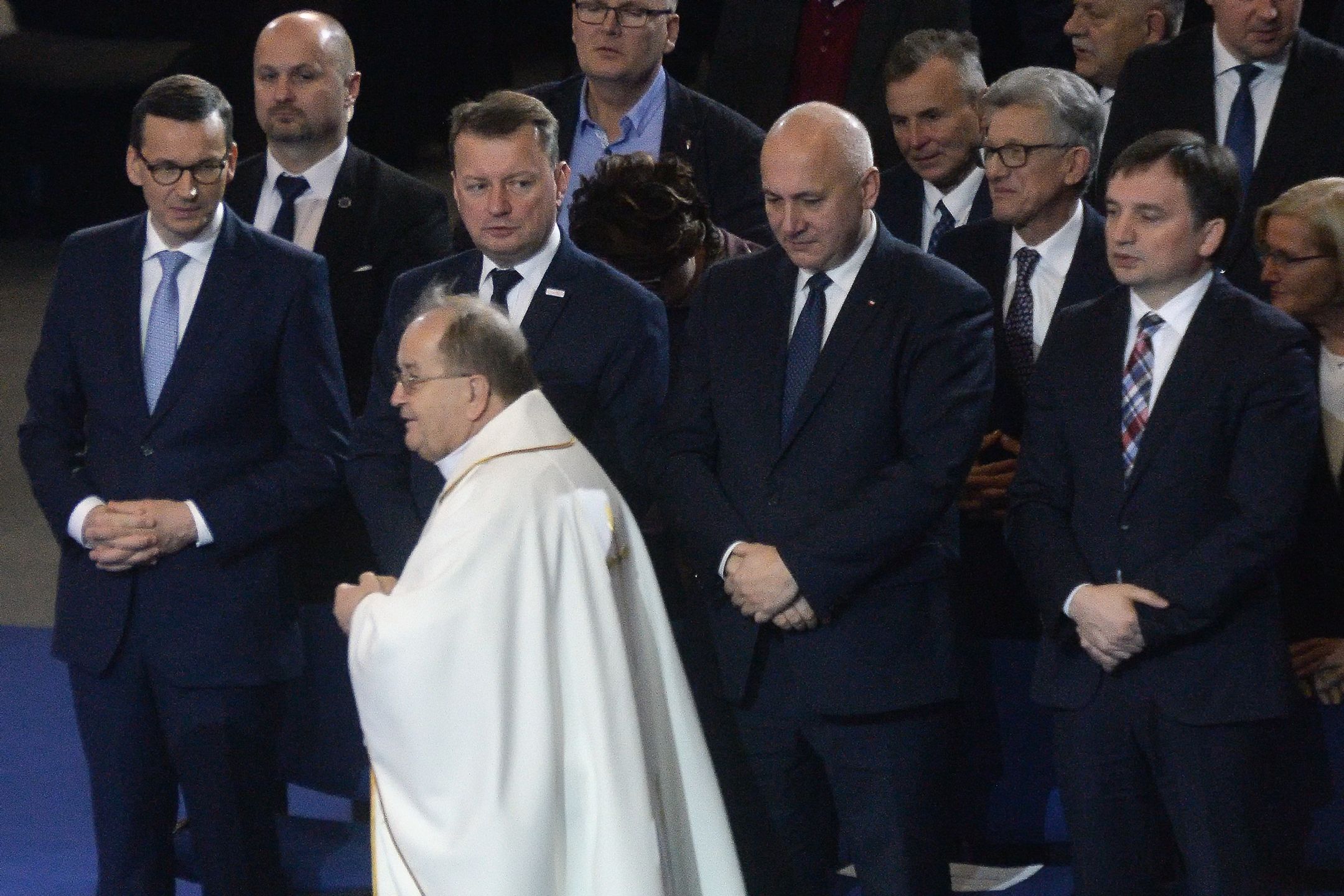 27-lecie Radia MaryjaTorun 01.12.2018 r. Obchody 27. rocznicy powstania Radia Maryja. N/z Ojciec Tadeusz Rydzyk, Mateusz Morawiecki, Mariusz Blaszczak, Joachim Brudzinski, Zbigniew Ziobro.,Image: 426608250, License: Rights-managed, Restrictions: , Model Release: no, Credit line: Lukasz Dejnarowicz / ForumLukasz Dejnarowicz / Forum27 lat, 27 lecie, urodziny, 27, 27., wiara, religia, kosciol, radio maryja, rodziny radia maryja, rodzina radia maryja, telewizja trwam, tv trwam