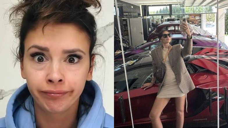 Klaudia Halejcio na warunki podróżowania luksusowym lamborghini