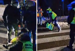 Policja wkroczyła do akcji na granicy. "Dantejskie sceny na proteście"