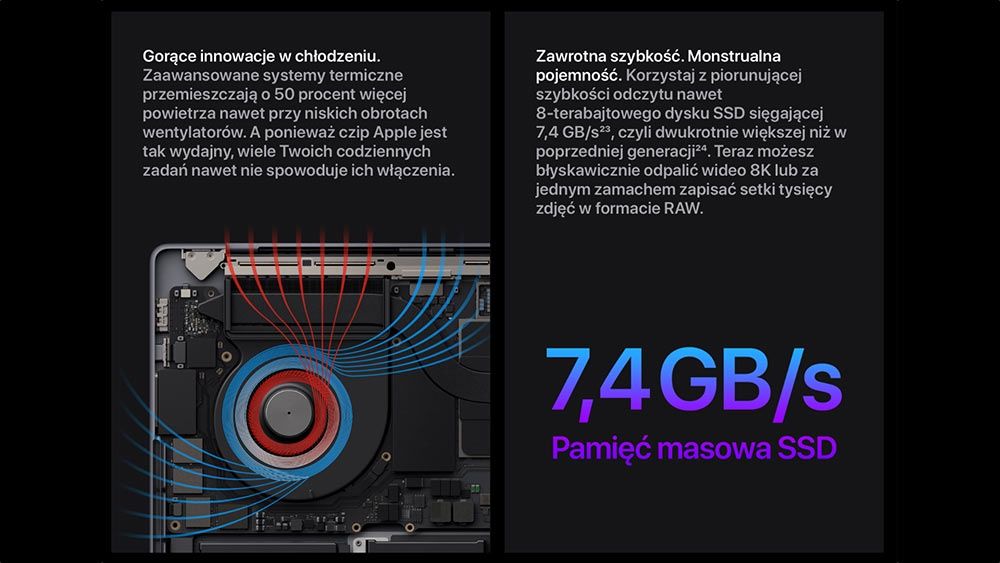 pamięć masowa i chłodzenie Nowe MacBooki Pro