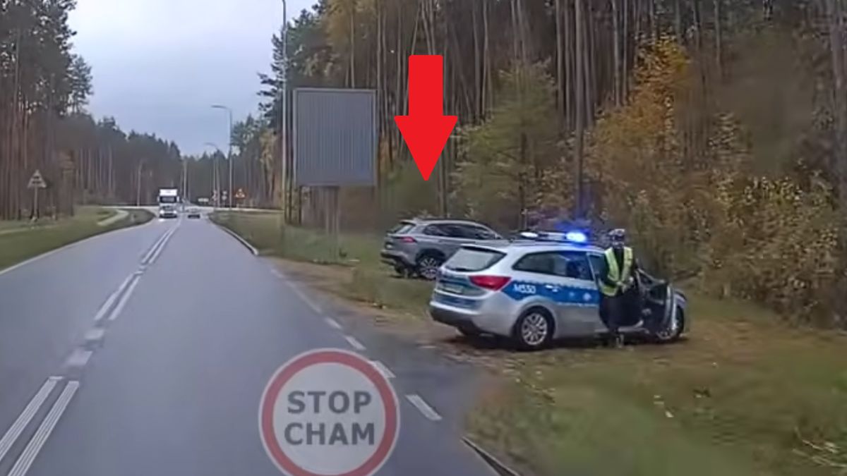 Kierowca szybko został zatrzymany przez policję 