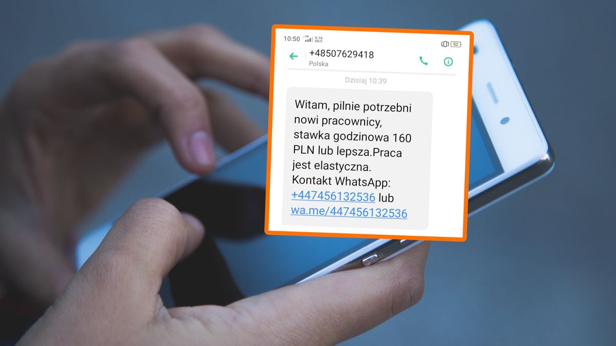 Fałszywy SMS z prośbą o kontakt