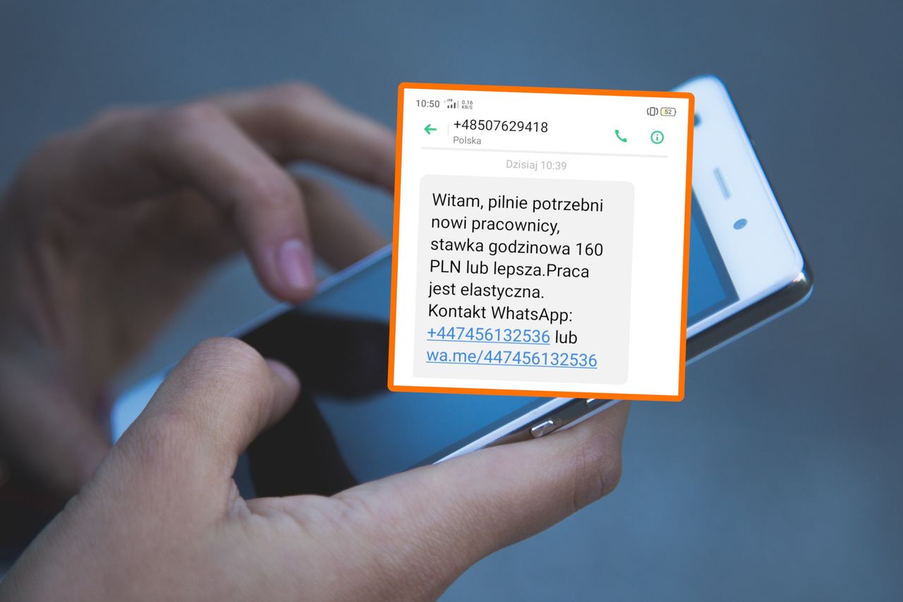Fałszywy SMS z prośbą o kontakt