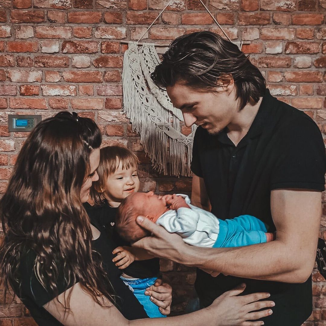Adam Stachowiak z rodziną