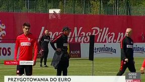 Tłumy dziennikarzy i kibiców na treningu reprezentacji