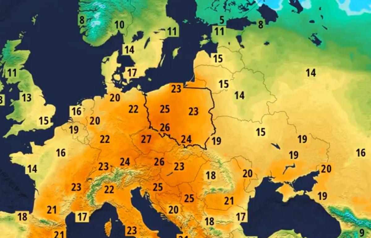 Pogodowa mapa Europy