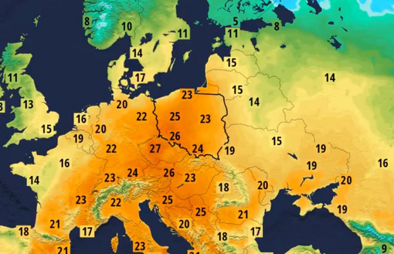 Pogodowa mapa Europy