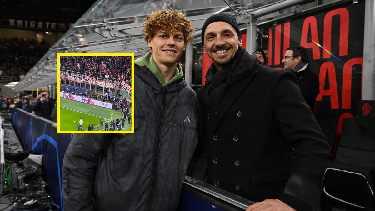 Getty Images / Claudio Villa/AC Milan / Na zdjęciu: Jannik Sinner i Zlatan Ibrahimović