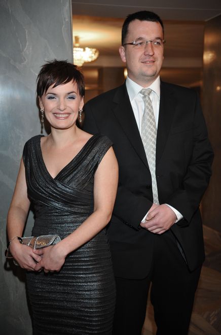 Dorota Gawryluk z mężem  w 2007 r.