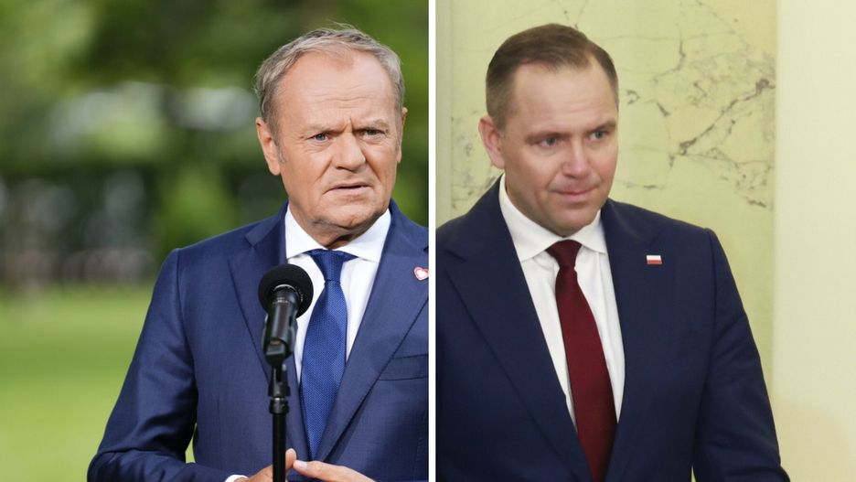 Donald Tusk i Karol Nawrocki