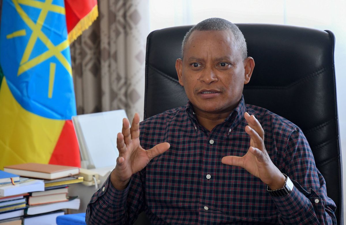 Etiopia. Przywódca Tigrajskiego Ludowego Frontu Wyzwolenia  Debretsion Gebremichael