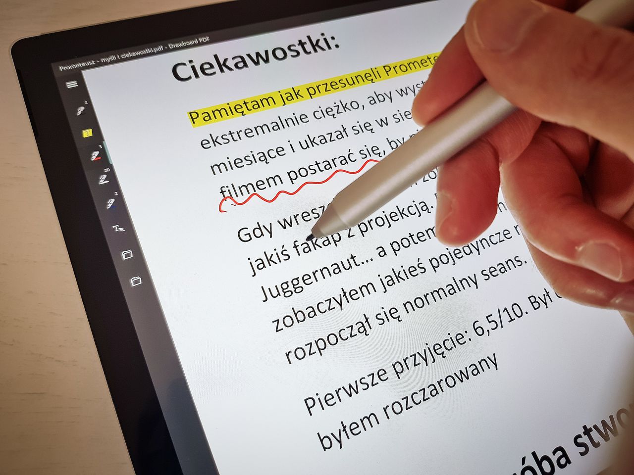 Surface Pen w akcji, fot. Jakub Krawczyński