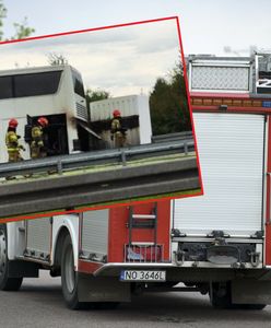 Pożar autobusu na autostradzie A1. Ewakuacja i ogromne korki