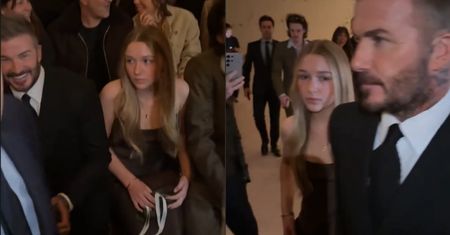 Internauci o zachowaniu 13-letniej córki Beckhamów na PFW: "Szkoda mi jej. Wydaje się taka niespokojna i zestresowana" (WIDEO)