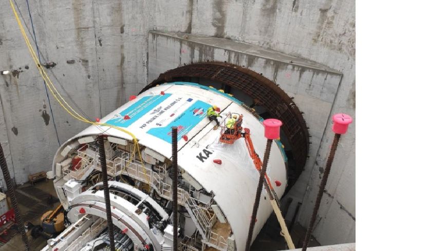 Pierwsza tarcza zaczęła drążyć tunel średnicowy 