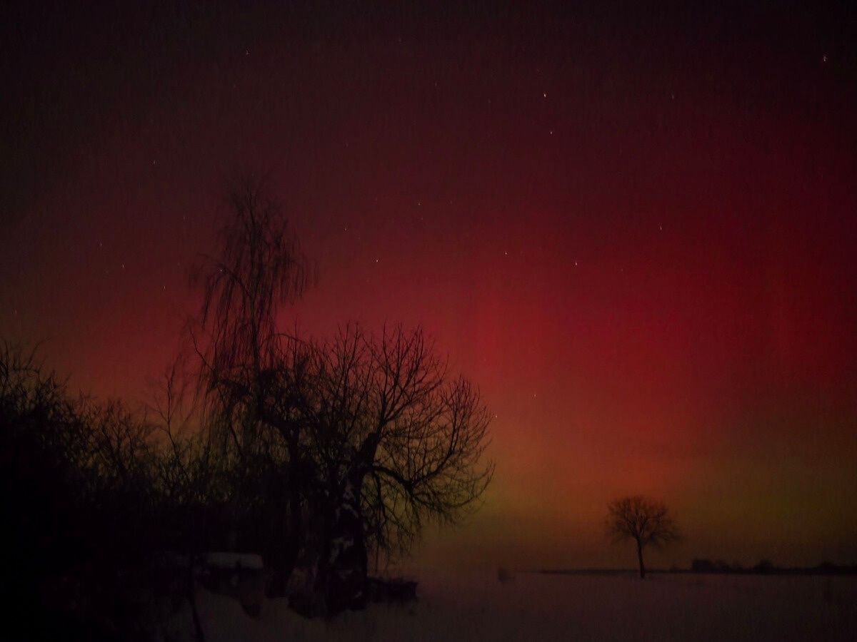 Zorza polarna nad województwem lubelskim, 19.01.2026