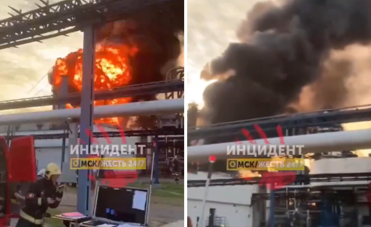 Firefighters extinguish a massive fire at Omsk oil refinery; probe launched