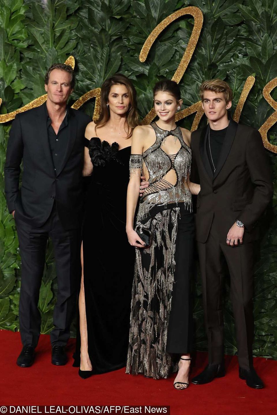 Rande Gerber, Cindy Crawford, Kaia Gerber i Presley Gerber - British Fashion Awards 2018