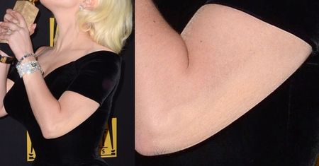 Lady Gaga na rozdaniu Złotych Globów zakryła swoje tatuaże! (FOTO)
