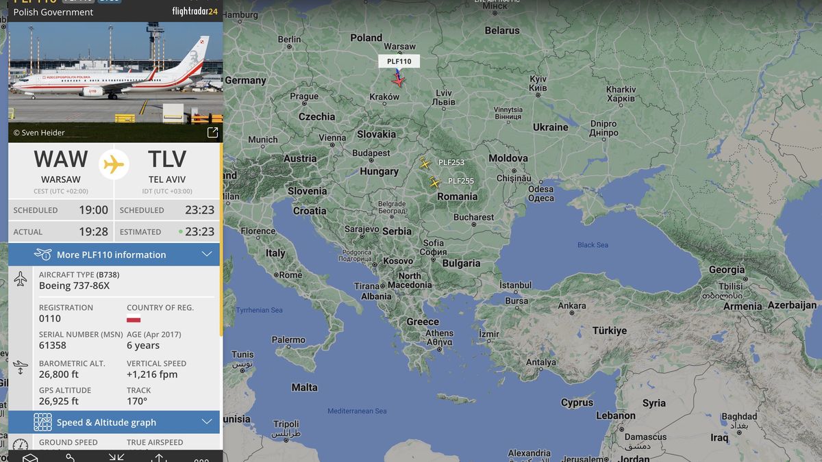 Polskie samoloty wyleciały do Tel Awiwu 