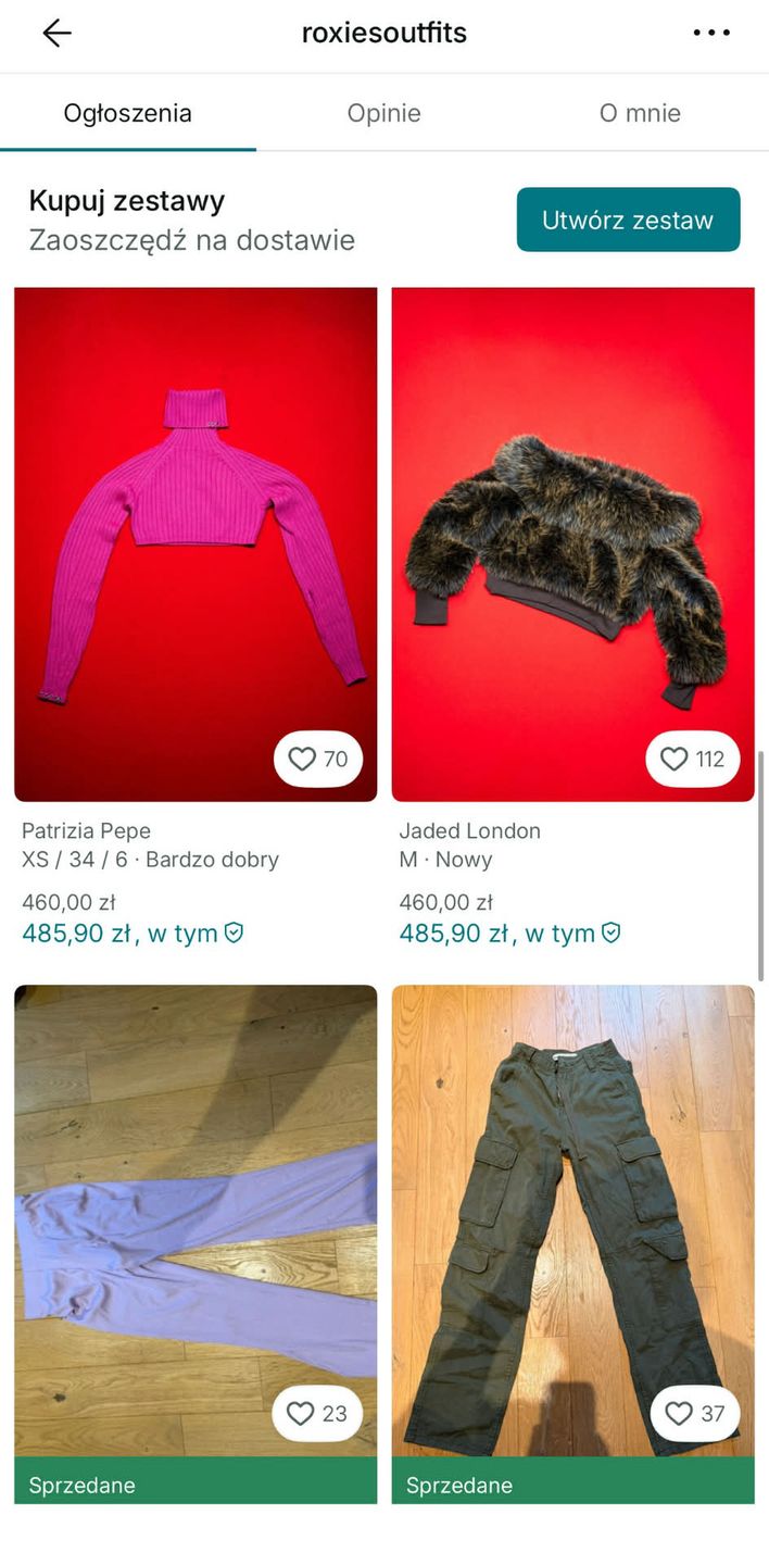 Roksana Węgiel wystawiła ubrania na sprzedaż