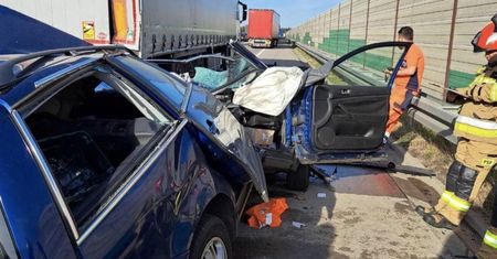 Tragiczny wypadek na autostradzie A4. Nie żyje kierowca