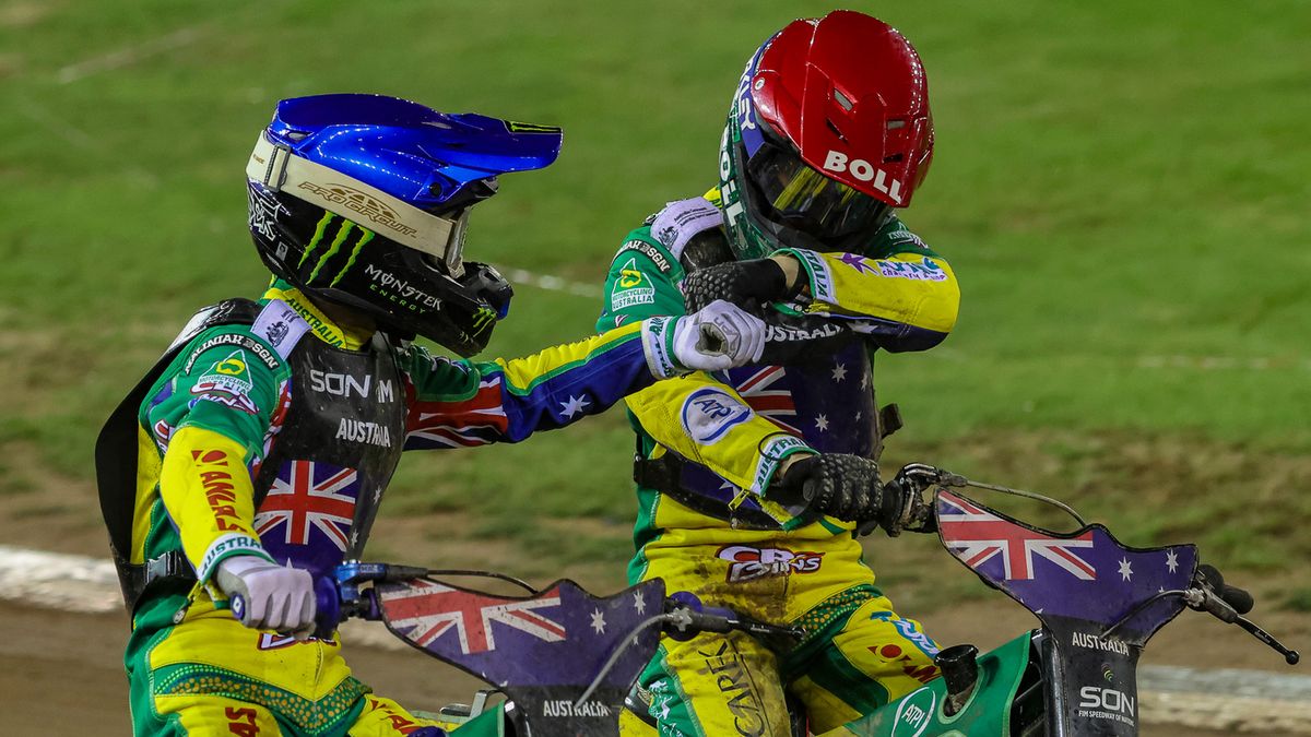 WP SportoweFakty / Michał Krupa / Na zdjęciu: Brady Kurtz (kask czerwony) i Jack Holder (kask niebieski)