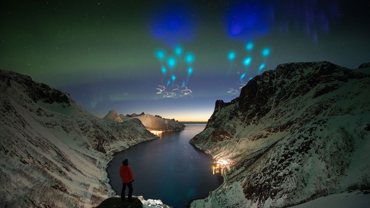 Niezwykłe światła na niebie w Norwegii. To nie była zorza polarna 1