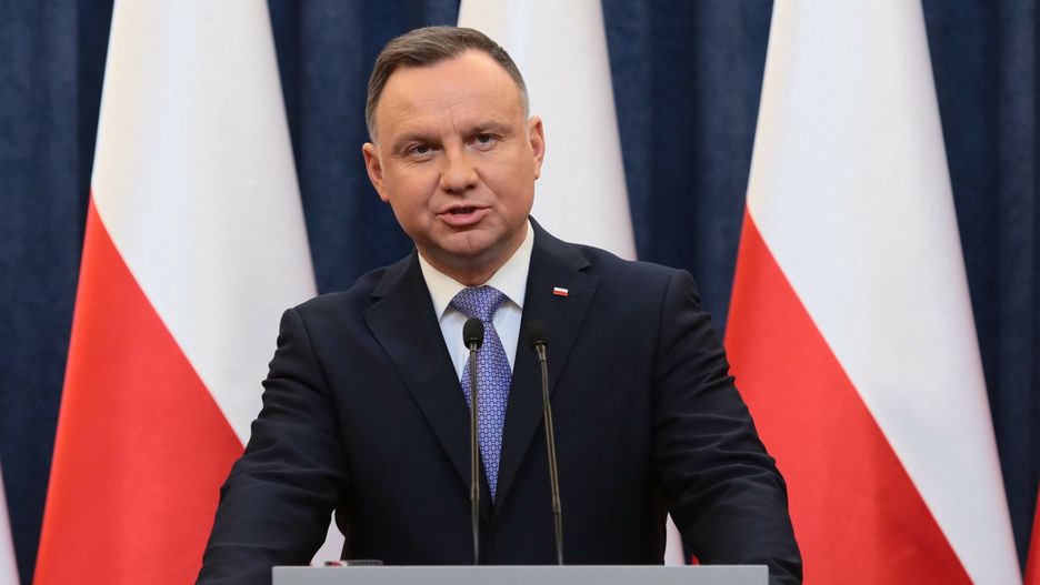 Prezydent Andrzej Duda o lex TvnFot. Piotr Molecki/East News, Warszawa, 27.12.2021. Palac Prezydencki. Wypowiedz prezydenta Andrzeja Dudy na temat tzw. ustawy lex Tvn. Prezydent zawetowal ustawe i skierowal ja do ponownego rozpatrzenia do Sejmu.Piotr Molecki