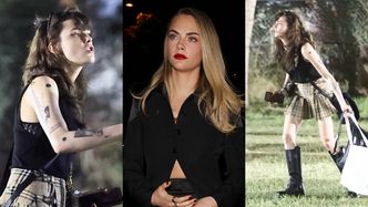 ODMIENIONA Cara Delevingne żywo dyskutuje ze znajomymi na Coachelli. Poznalibyście ją? (ZDJĘCIA)