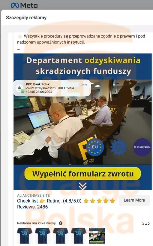Przykładowa fałszywa reklama