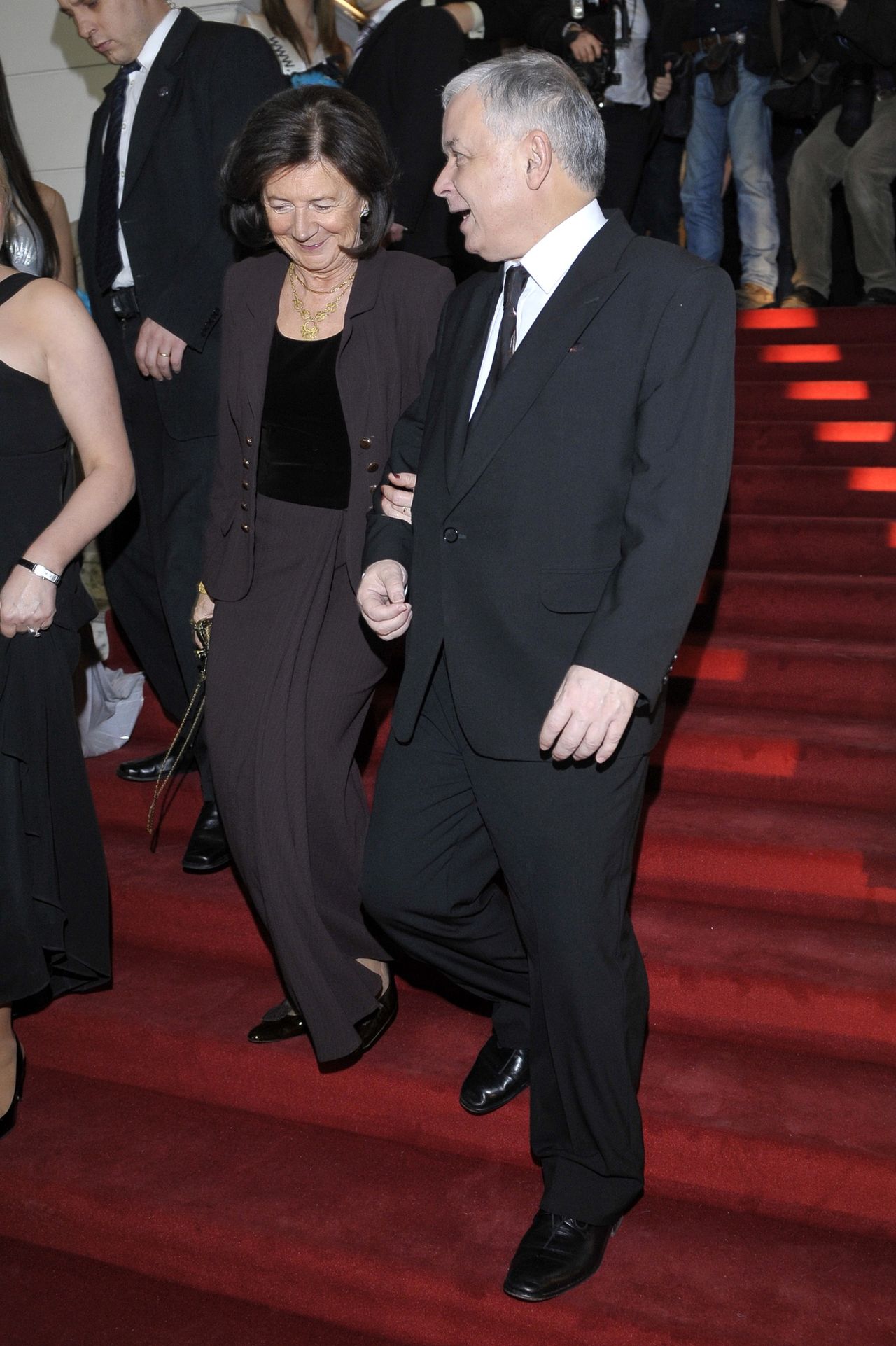Lech Kaczyński i Maria Kaczyńska na Balu Dziennikarzy w styczniu 2010 roku
