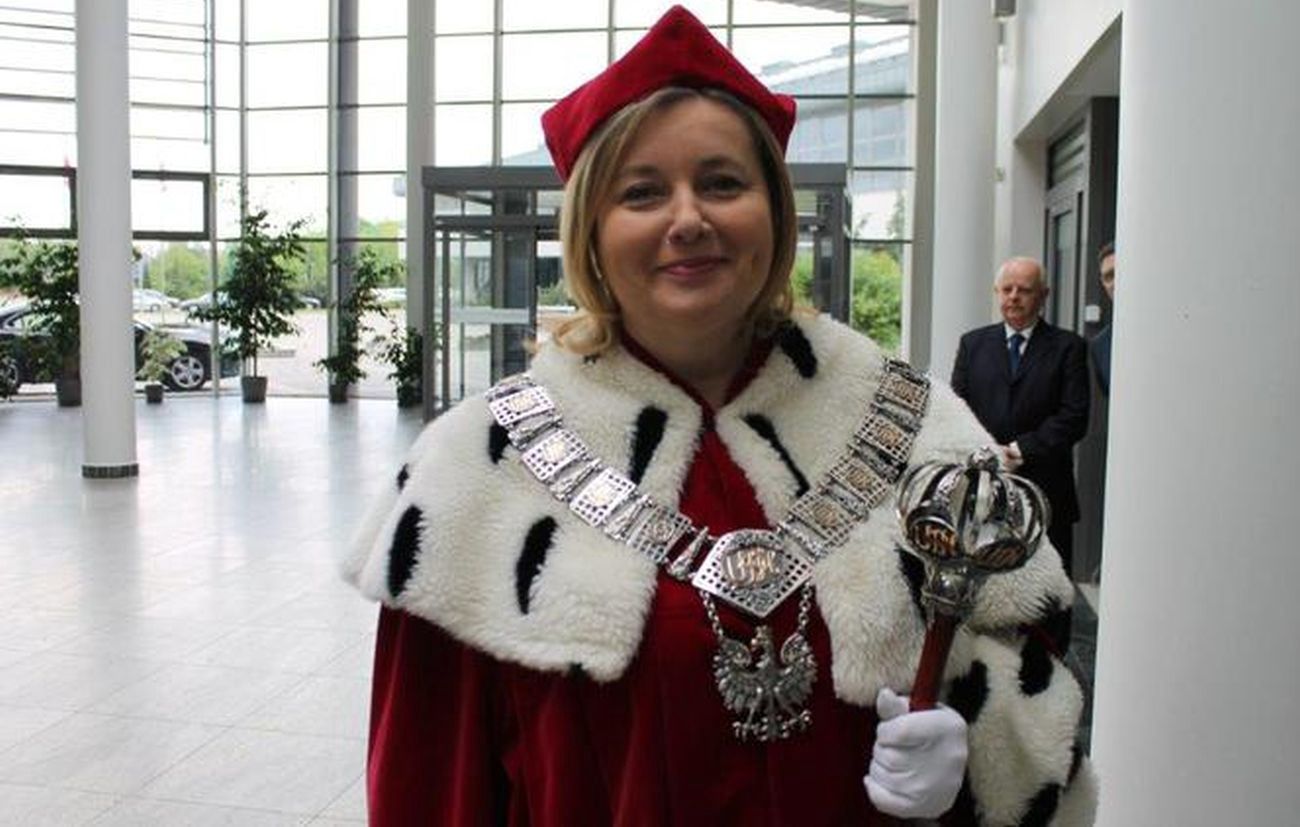 Prof. Tamara Zacharuk jeszcze jako rektorka UwS