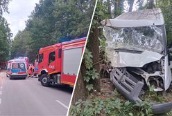 Dziewięć osób rannych po wypadku. Bus zderzył się z ciągnikiem