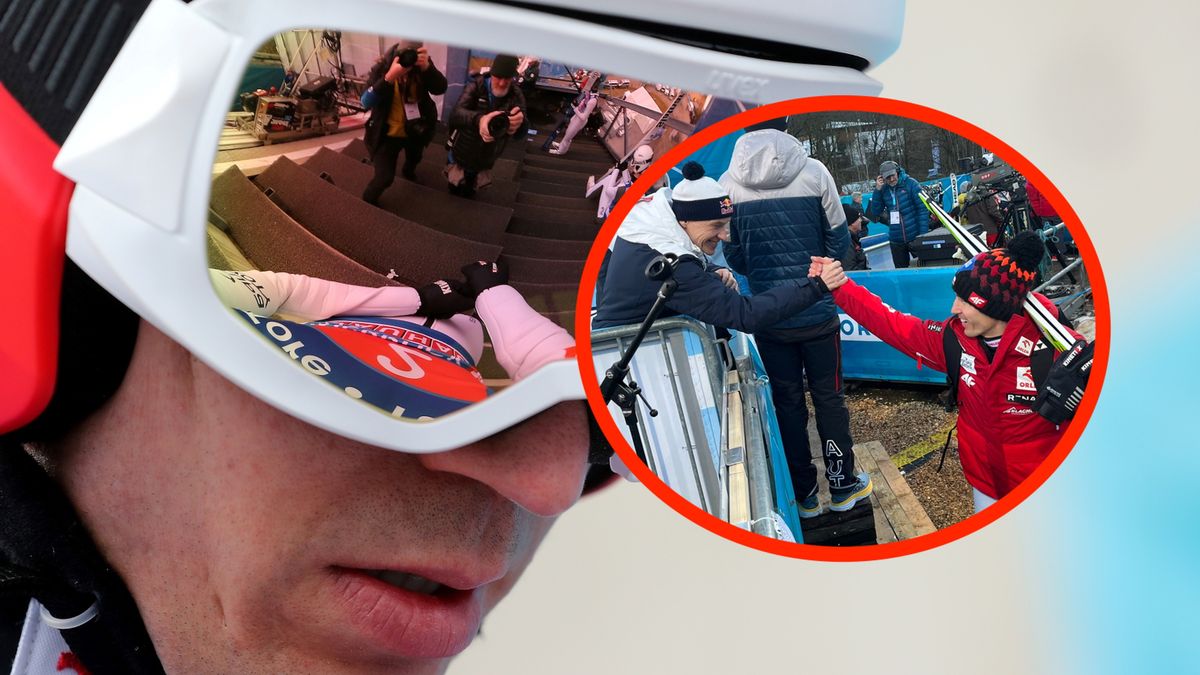 PAP / Grzegorz Momot/PAP oraz Instagram / Kamil Stoch w przerwie konkursu w Bischofshofen spotkał dwóch wielkich, byłych skoczków - Thomasa Morgensterna oraz Andreasa Goldbergera.