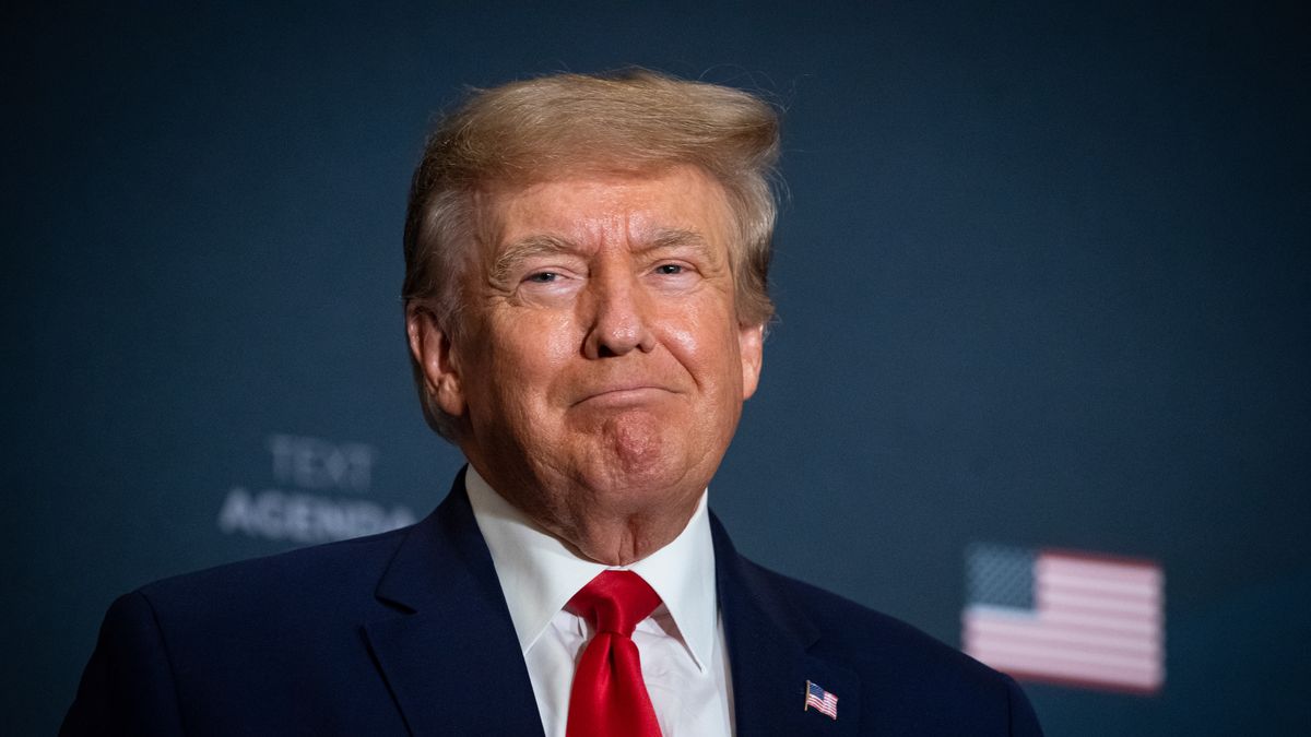 Former US President Donald Trump  during the America First Policy Institute's America First Agenda Summit in Washington, D.C., US, on Tuesday, July 26, 2022. Trumps remarks come on the heels of a House hearing that portrayed him standing by indifferently, even vindictively, for hours as a mob of his supporters battled police and chased lawmakers through the halls of the Capitol. Photographer: Al Drago/Bloomberg via Getty Images