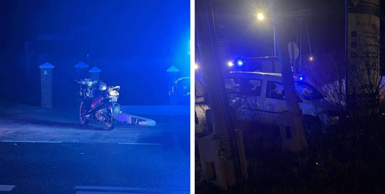 Włocławek: Kolizja na wjeździe. Poszkodowany pasażer motoroweru