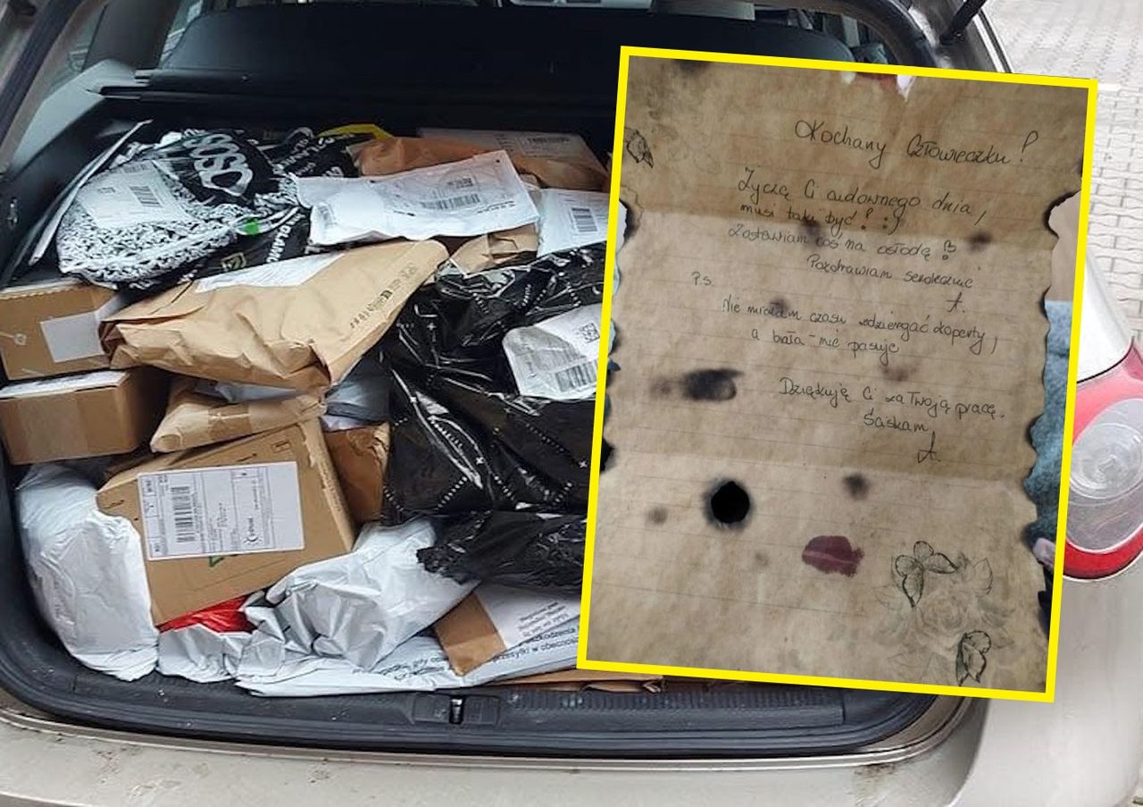 Zostawiła kurierowi list. "Kochany człowieku"
