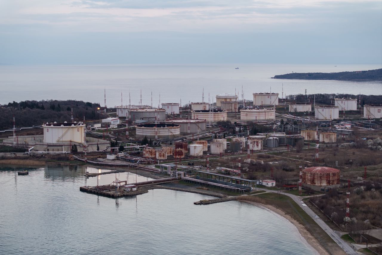 The Lukoil Neftohim Burgas AD oil refinery near Burgas, Bulgaria, on Thursday, March 14, 2024. As Bulgaria heads into its sixth general election in three years, the nation is mulling whether to break ties with Russian businesses, the most prominent of which is oil giant Lukoil. Photographer: Michaela Vatcheva/Bloomberg via Getty Images