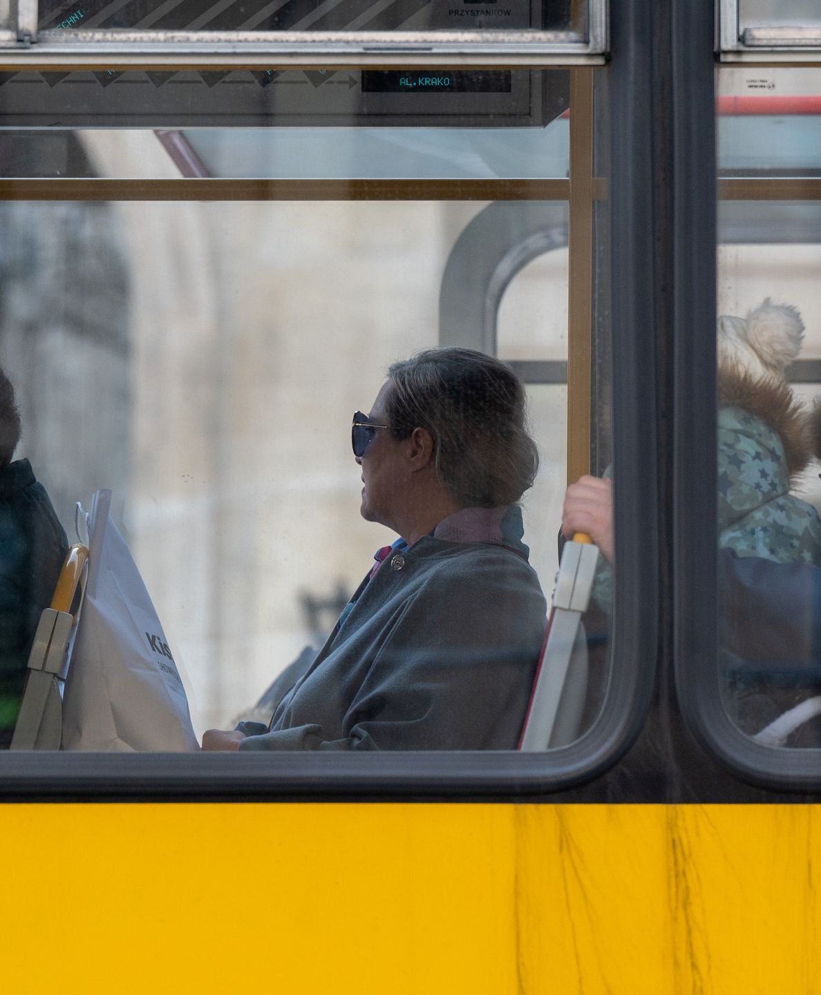 Agnieszka Wagner w tramwaju