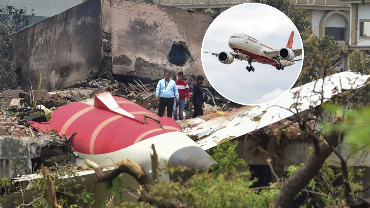 Szczątki Boeinga 787-8 Dreamliner linii Air India