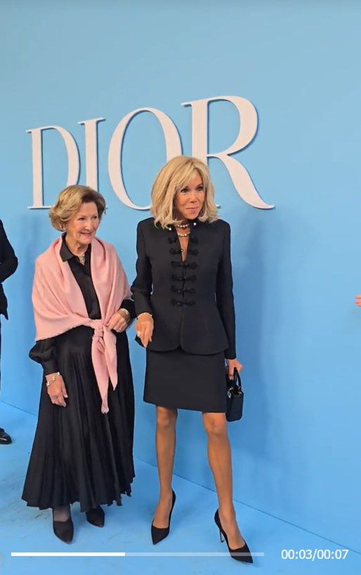 Brigitte Macron na pokazie marki Dior